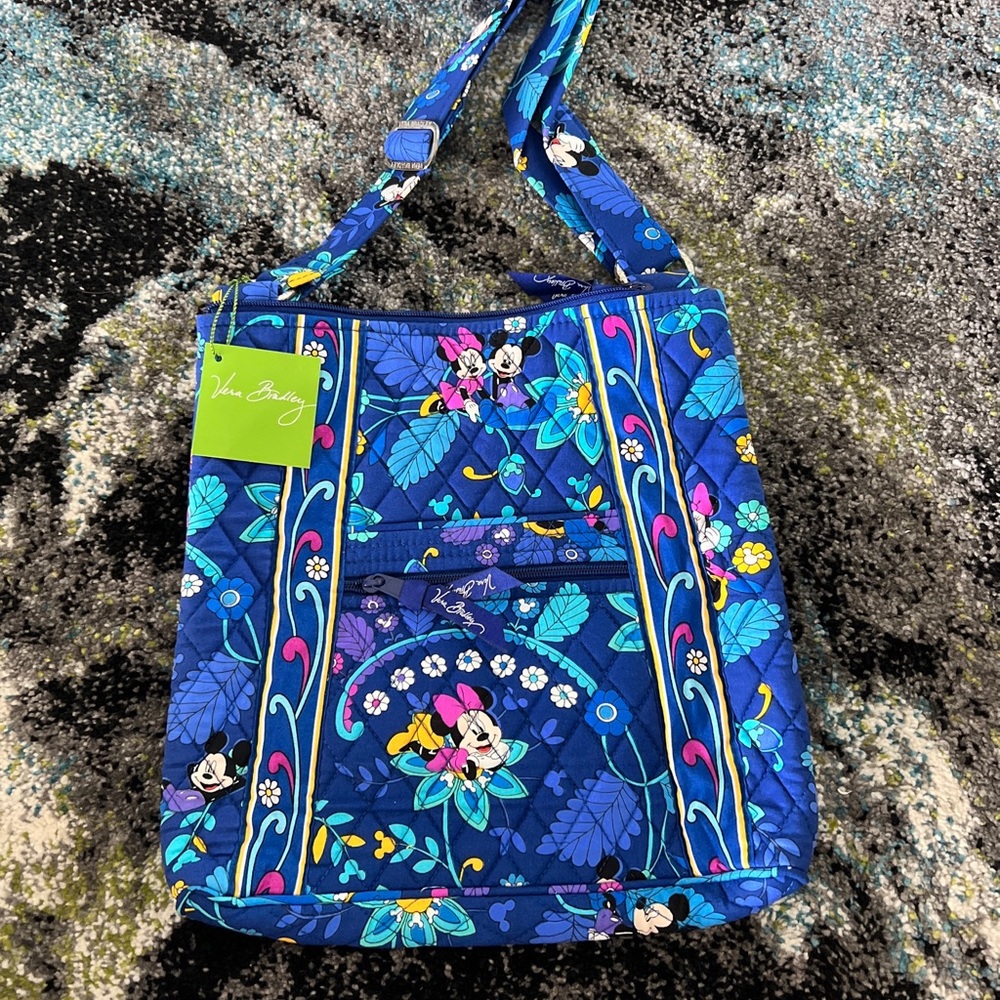 NWT Vera Bradley Crossbody Hipster Disney Dreaming Of Mickey Mouse Minnie Blue